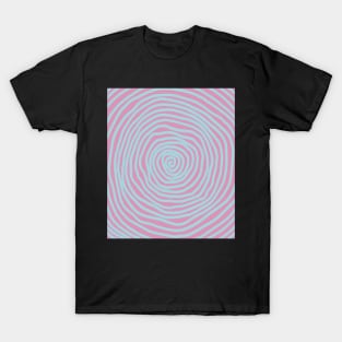 spiral pattern blue pink halloween pastel T-Shirt